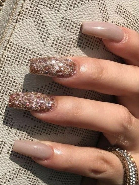 Nude Nail Art Designs With Bling And Glitter Major Mag